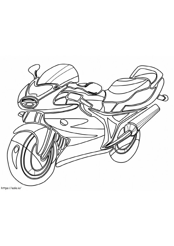 Moottoripyörä 1 värityskuva
