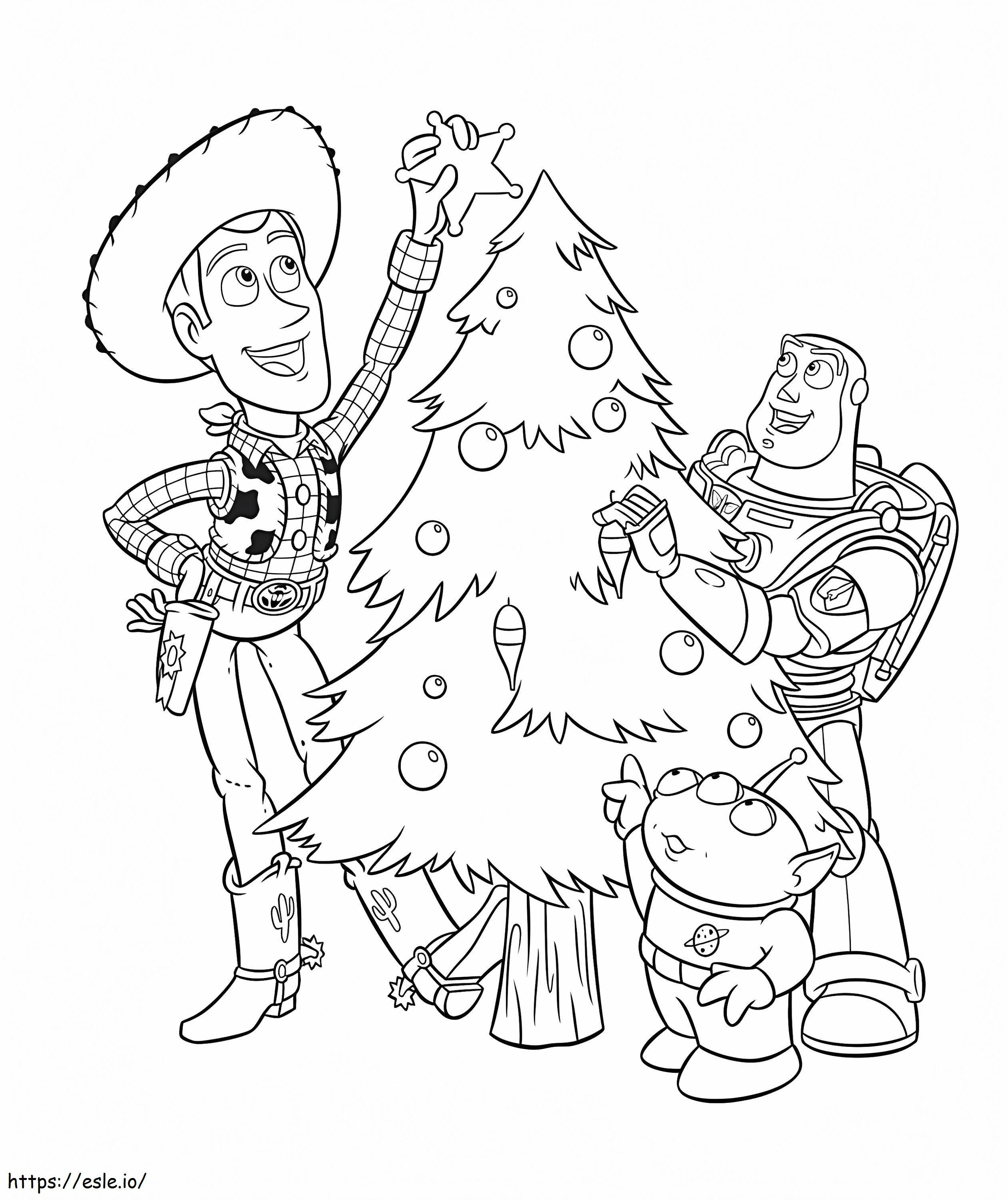 Toy Story Disney Natal Gambar Mewarnai