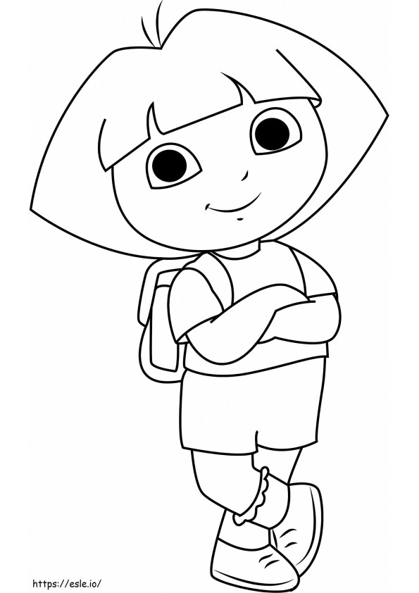 Cute Dora Smiling coloring page
