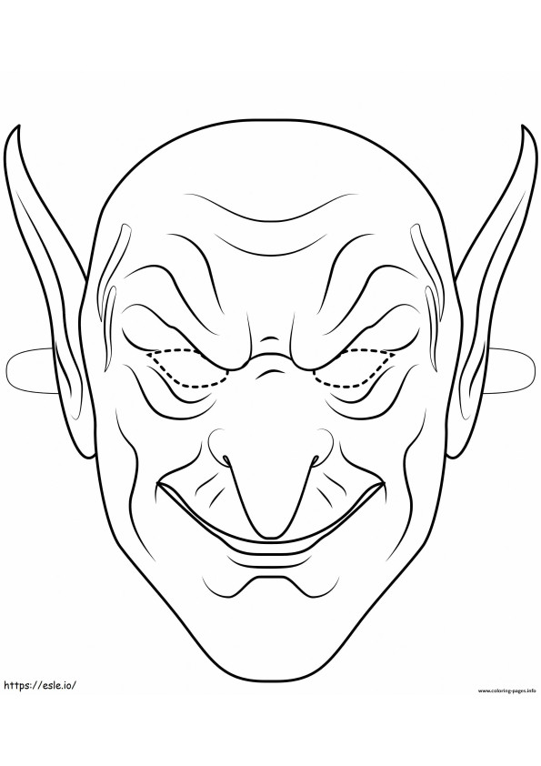 Máscara Goblin para colorir
