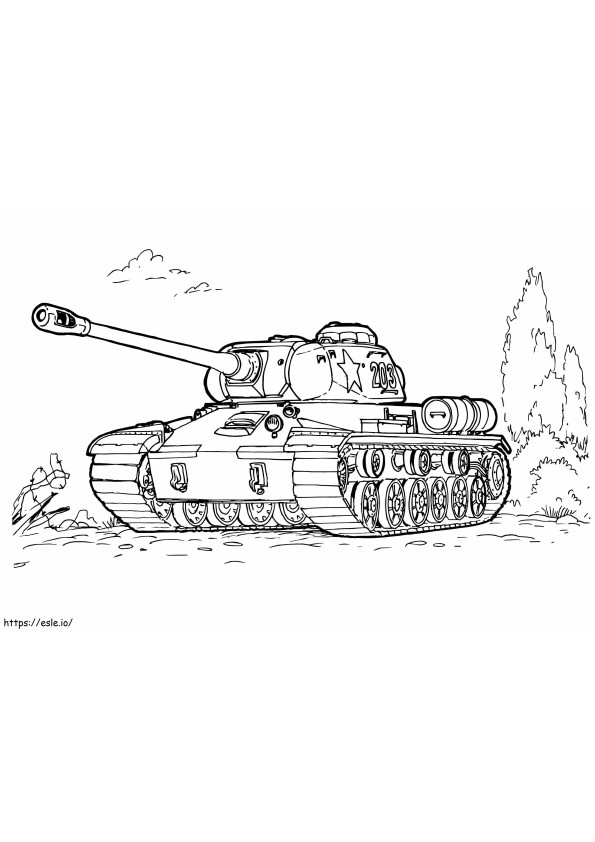 Czołg ciężki IS 2 kolorowanka