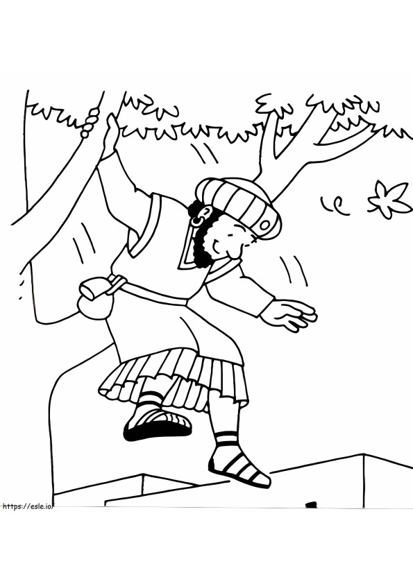 Zacchaeus On The Tree coloring page