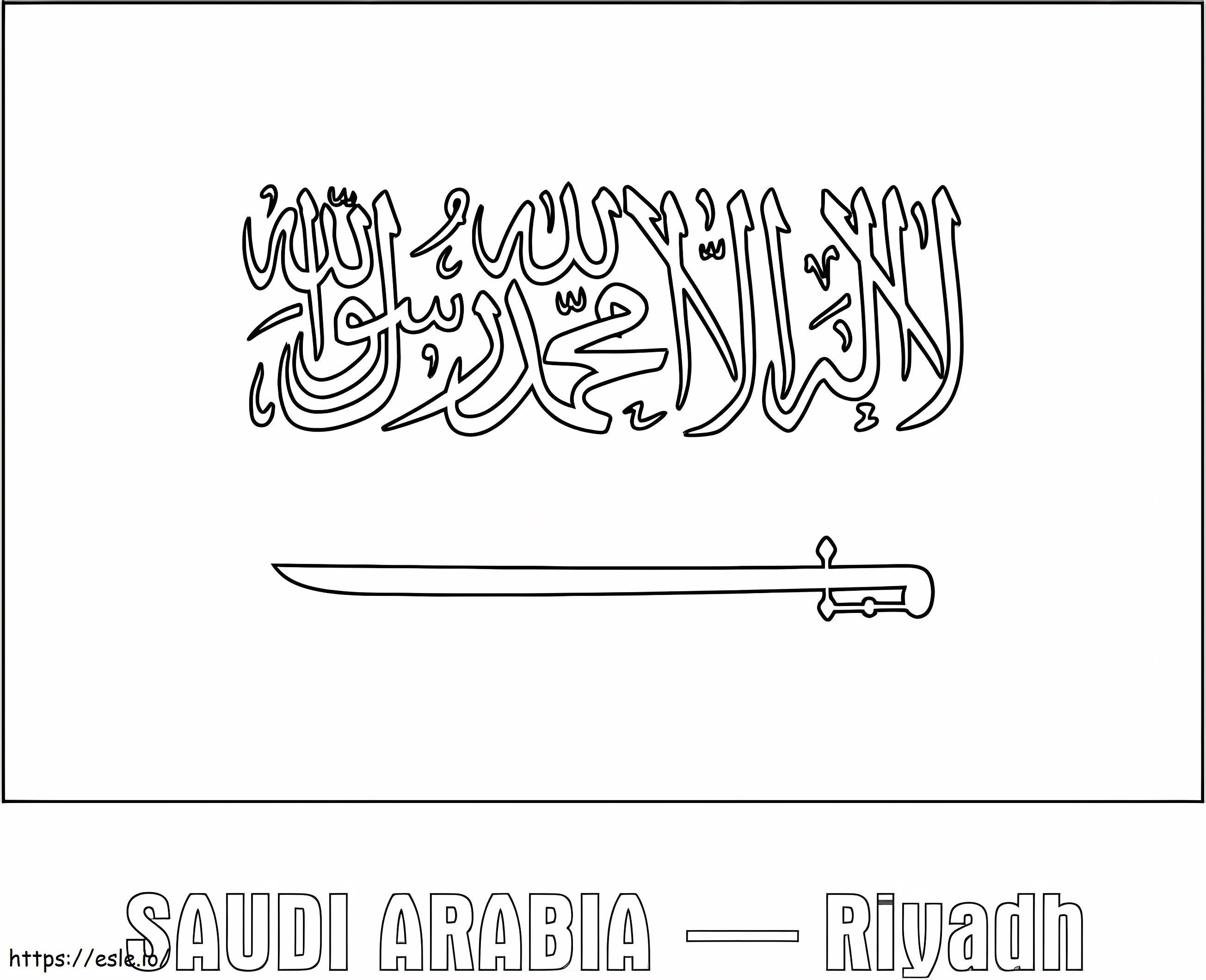 Szaúd-Arábia zászlaja 1 kifestő