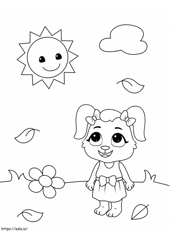 Sun With Ruby coloring page