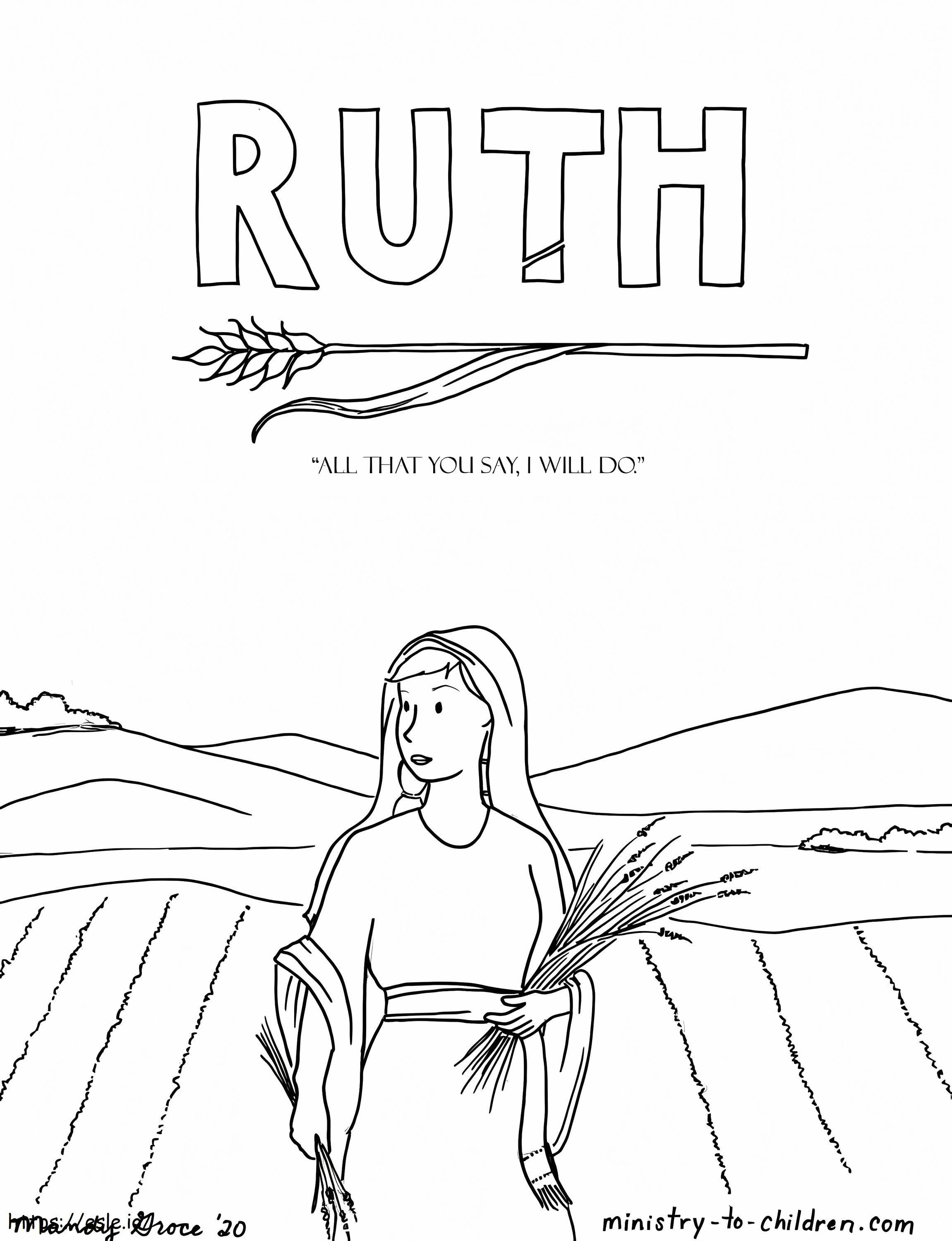 Historia bíblica Rut para colorear