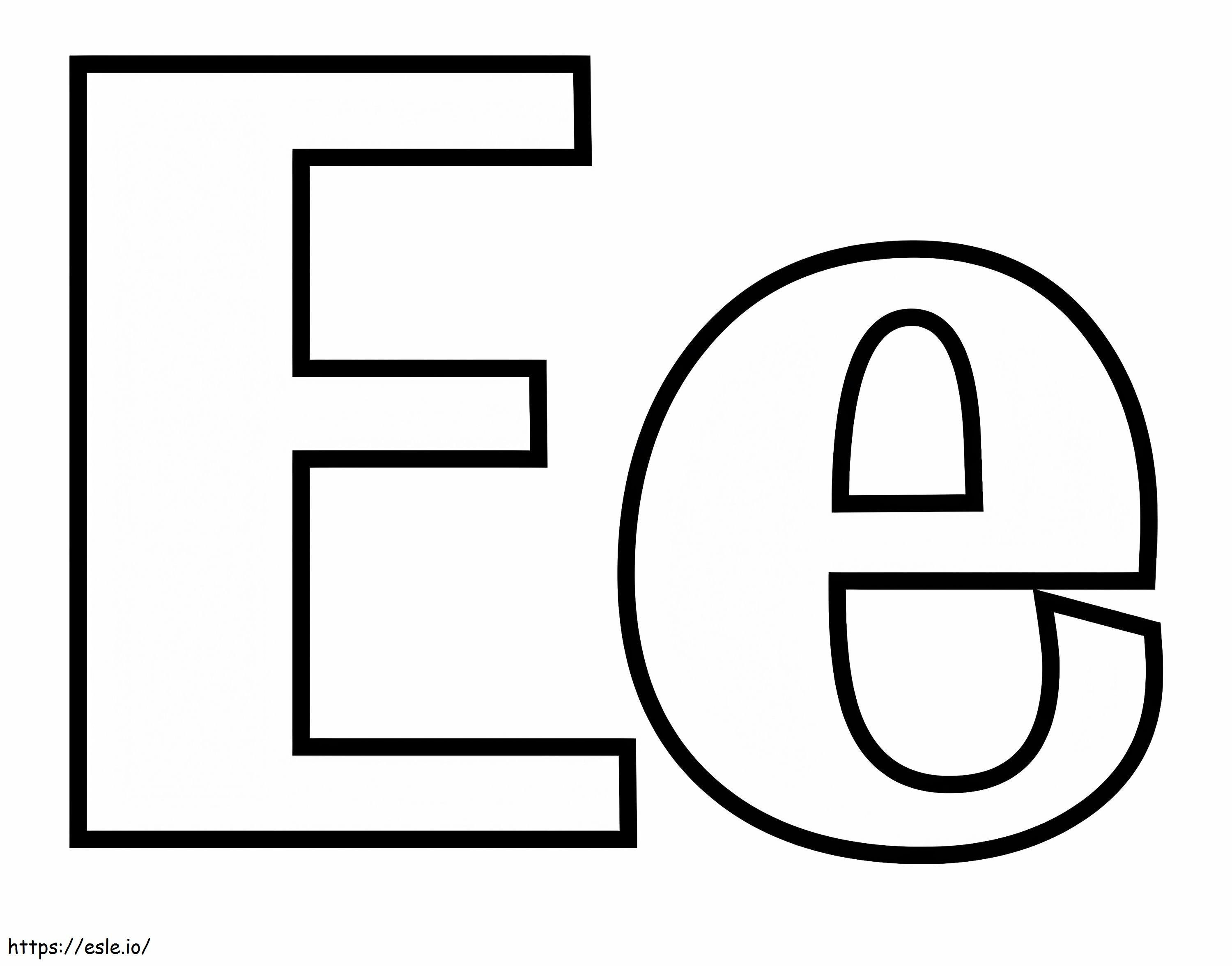 Letter E 8 coloring page