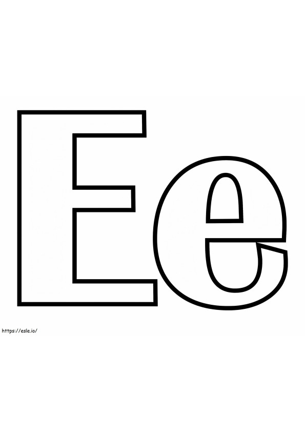 Litera E 8 de colorat