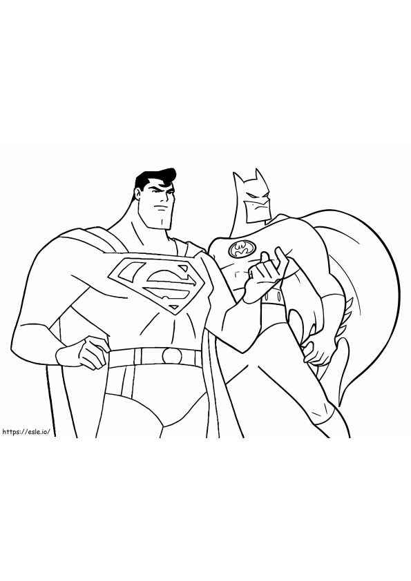 Batman e Superman da colorare