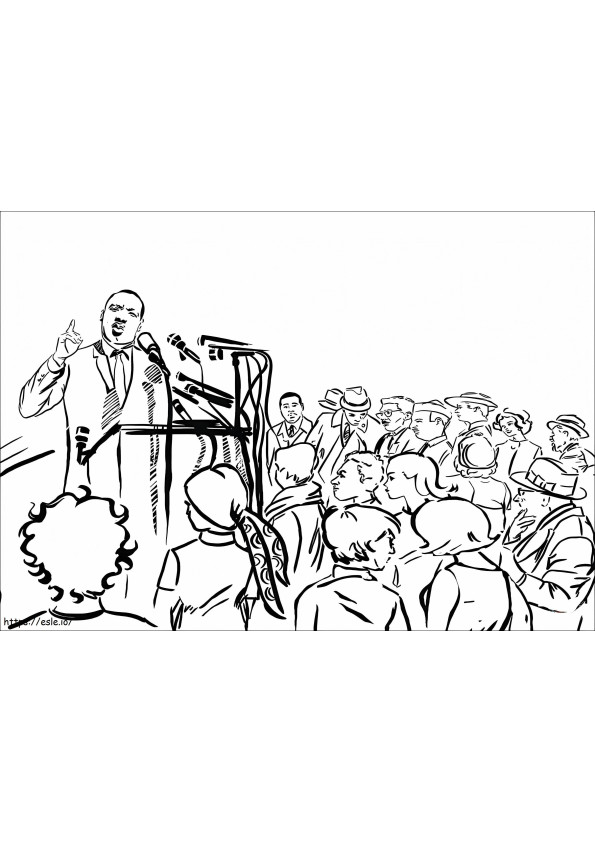 Martin Luther King Jr 9 coloring page