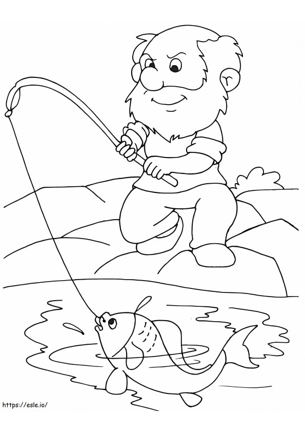 Dwarf Fishing E1649063670110 coloring page