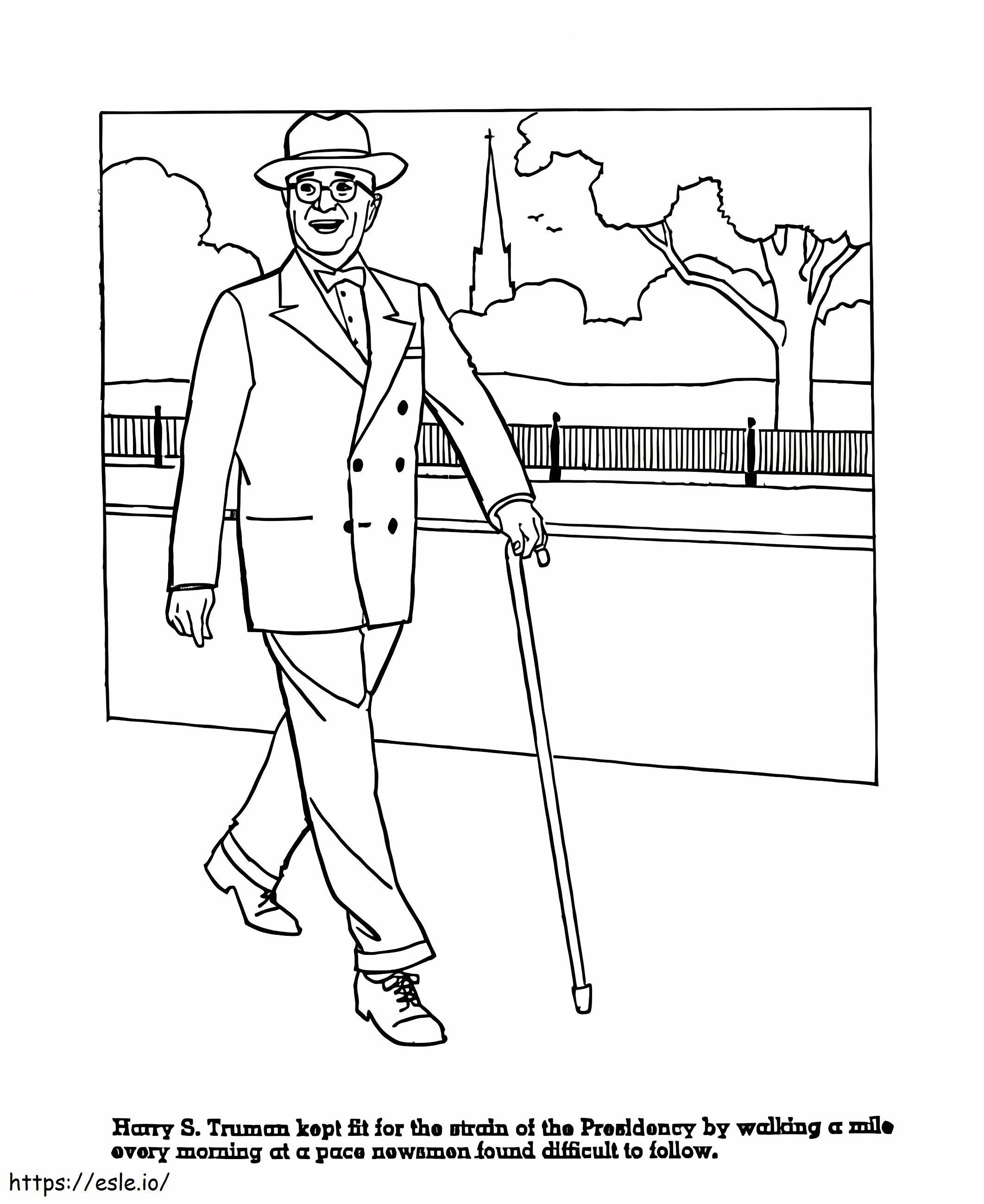 President Harry S. Truman Printable coloring page