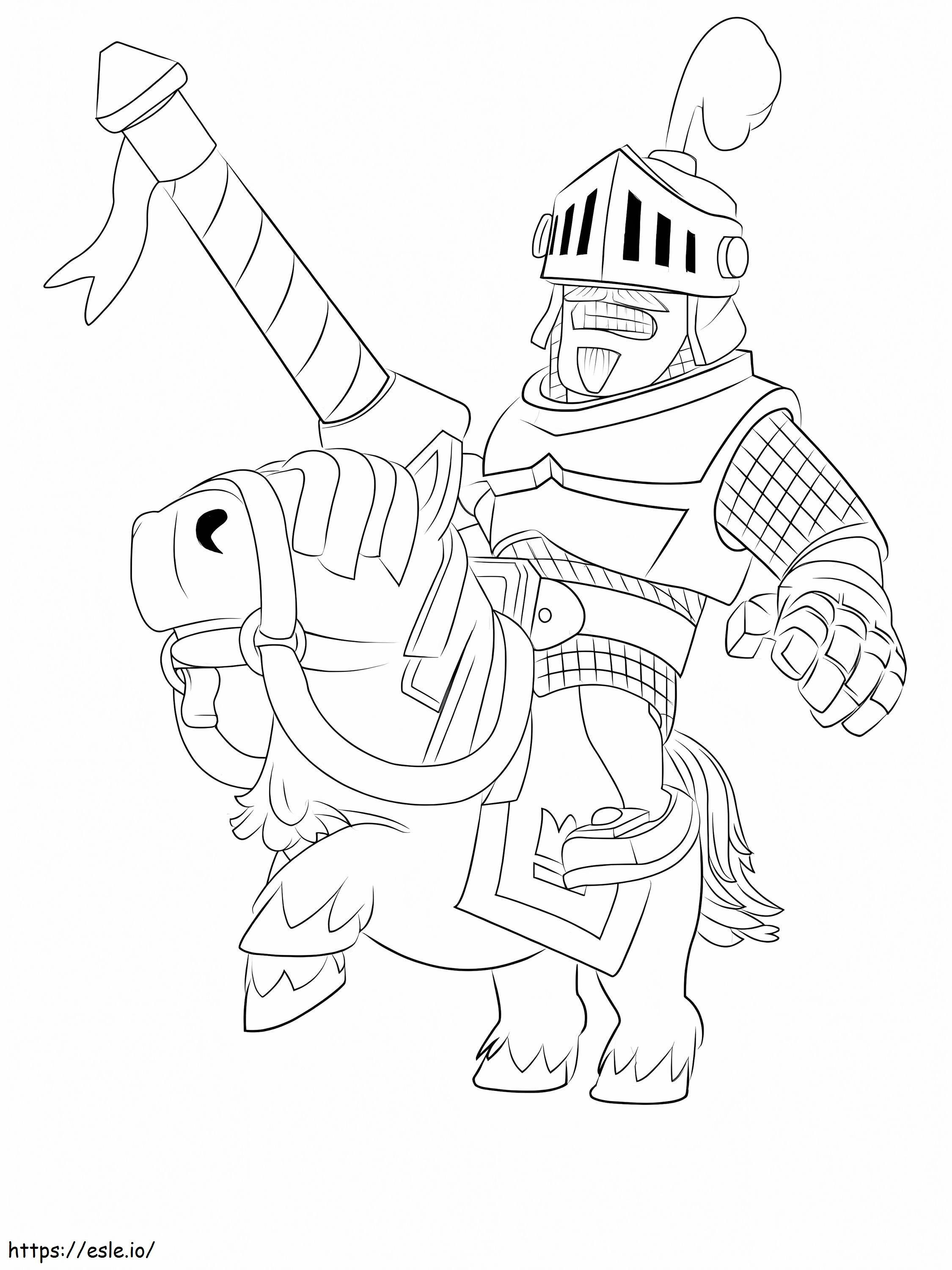 Clash Royal Knight coloring page