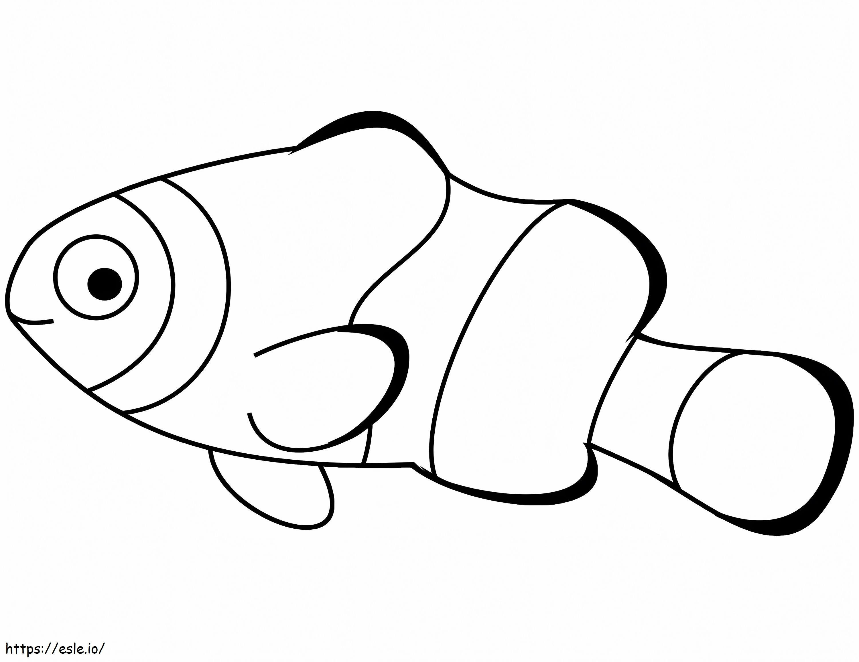 Ikan badut yang lucu Gambar Mewarnai