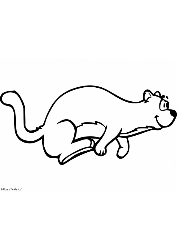 Ferret Running coloring page
