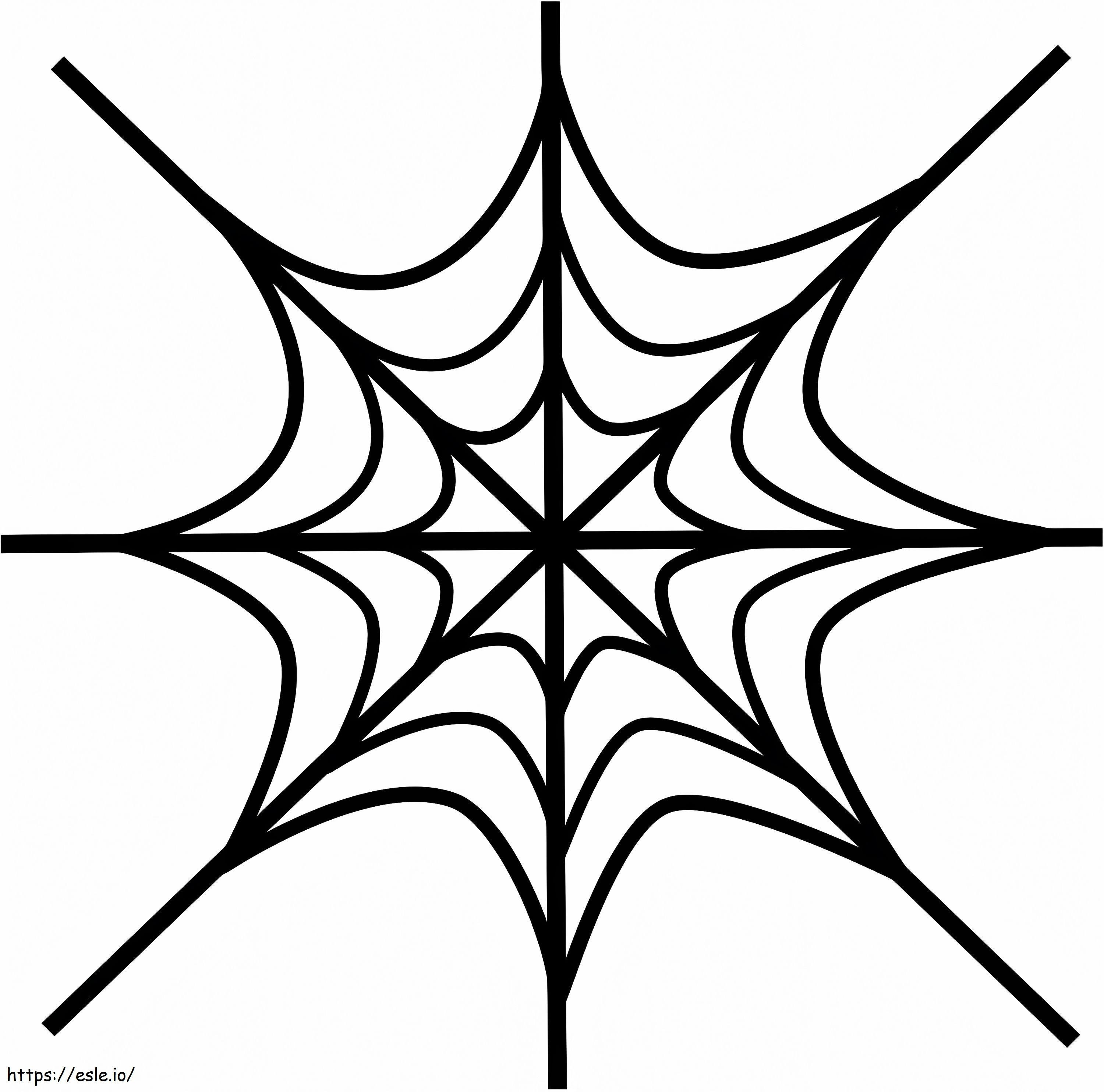 Simpel spinnenweb kleurplaat kleurplaat