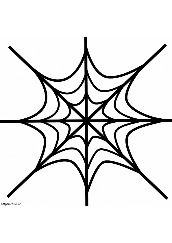 Coloriage Toile d'araignée simple à imprimer dessin