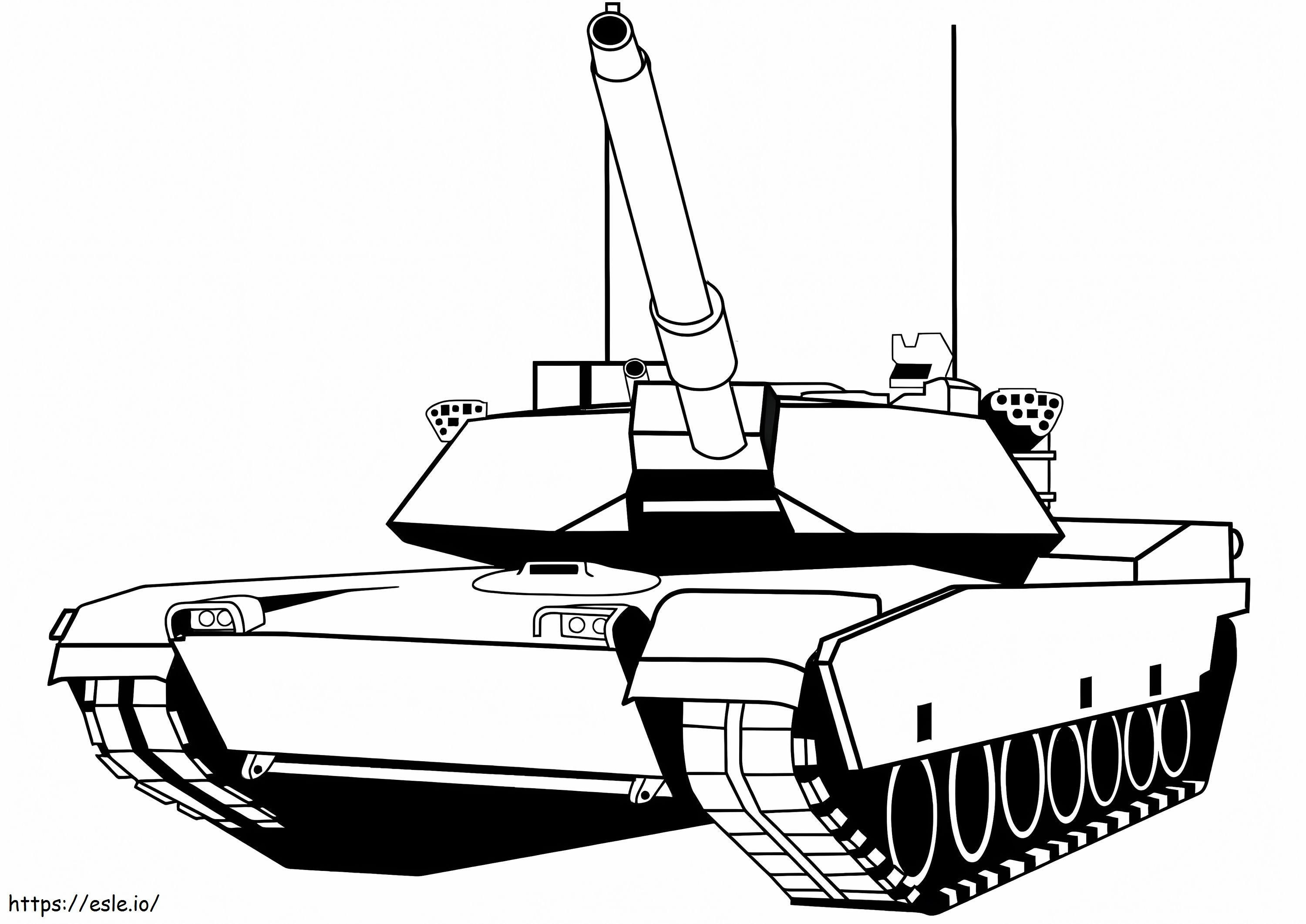M1 エイブラムス戦車 ぬりえ - 塗り絵