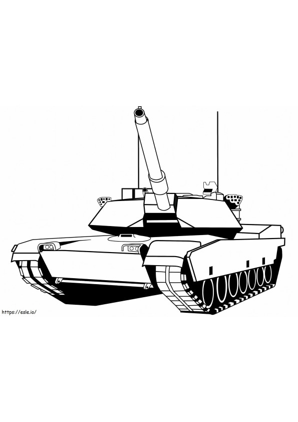 M1 エイブラムス戦車 ぬりえ - 塗り絵