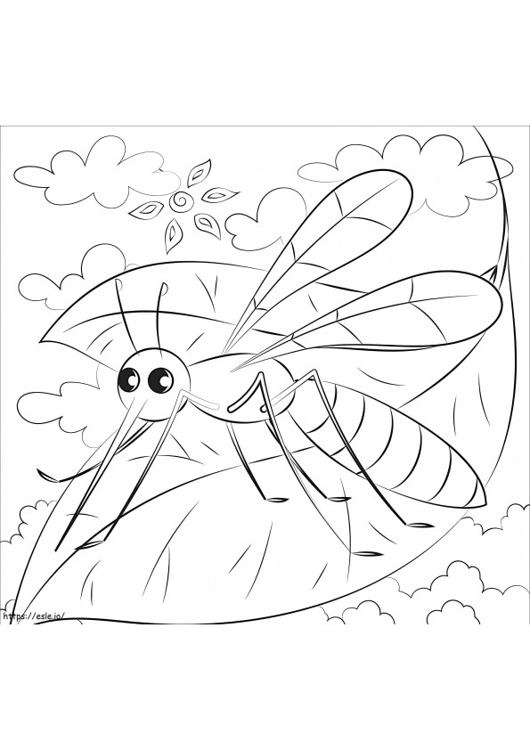 țânțar drăguț de colorat