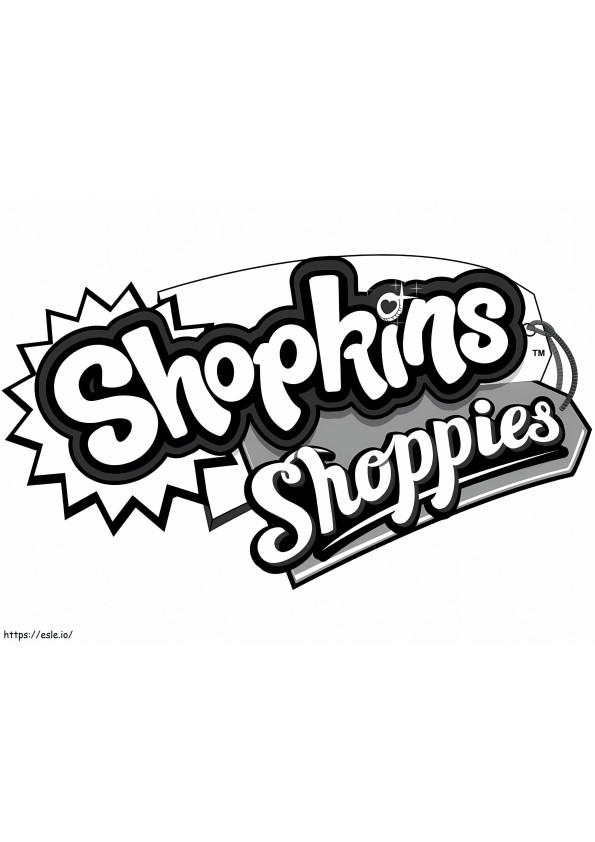 Logotipo Shopkins Shoppies para colorear
