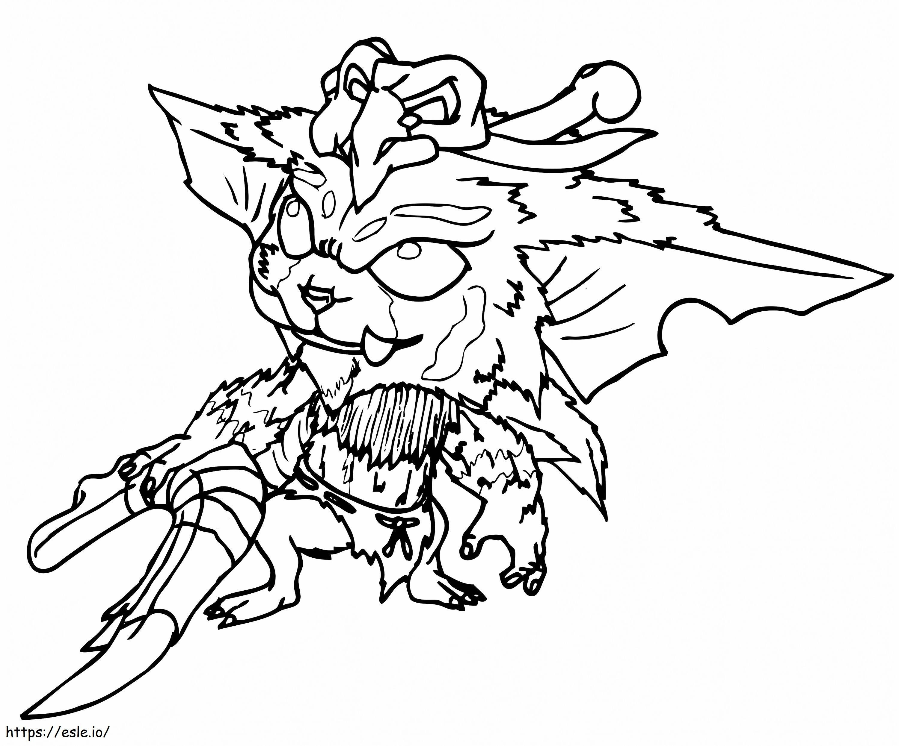 Gnar A4 coloring page
