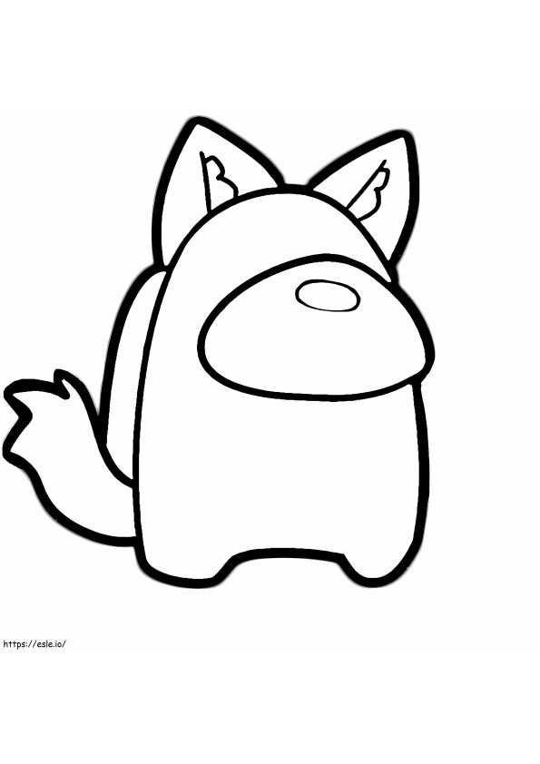 Among Us Cat coloring page