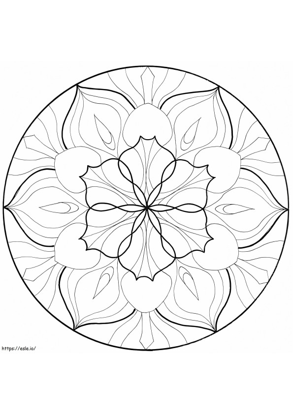 Imprimă Mandala de flori de colorat