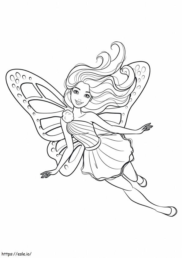 Barbie Fee Multicolored coloring page