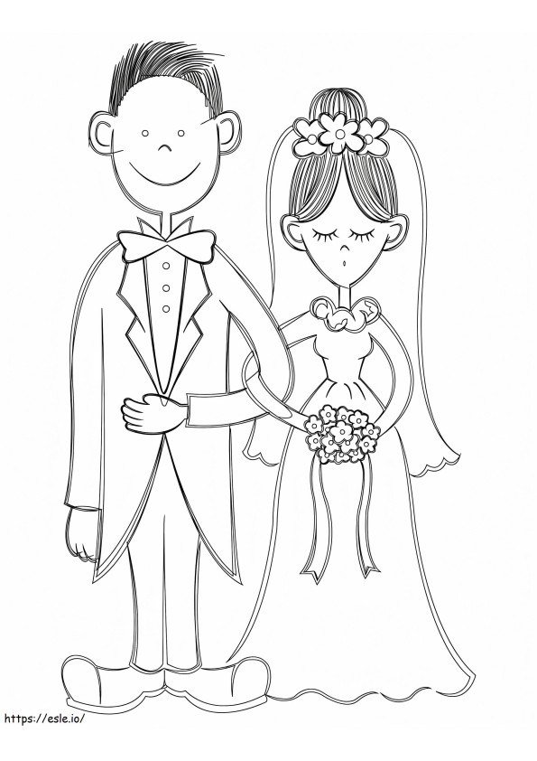 Bride And Groom 2 coloring page