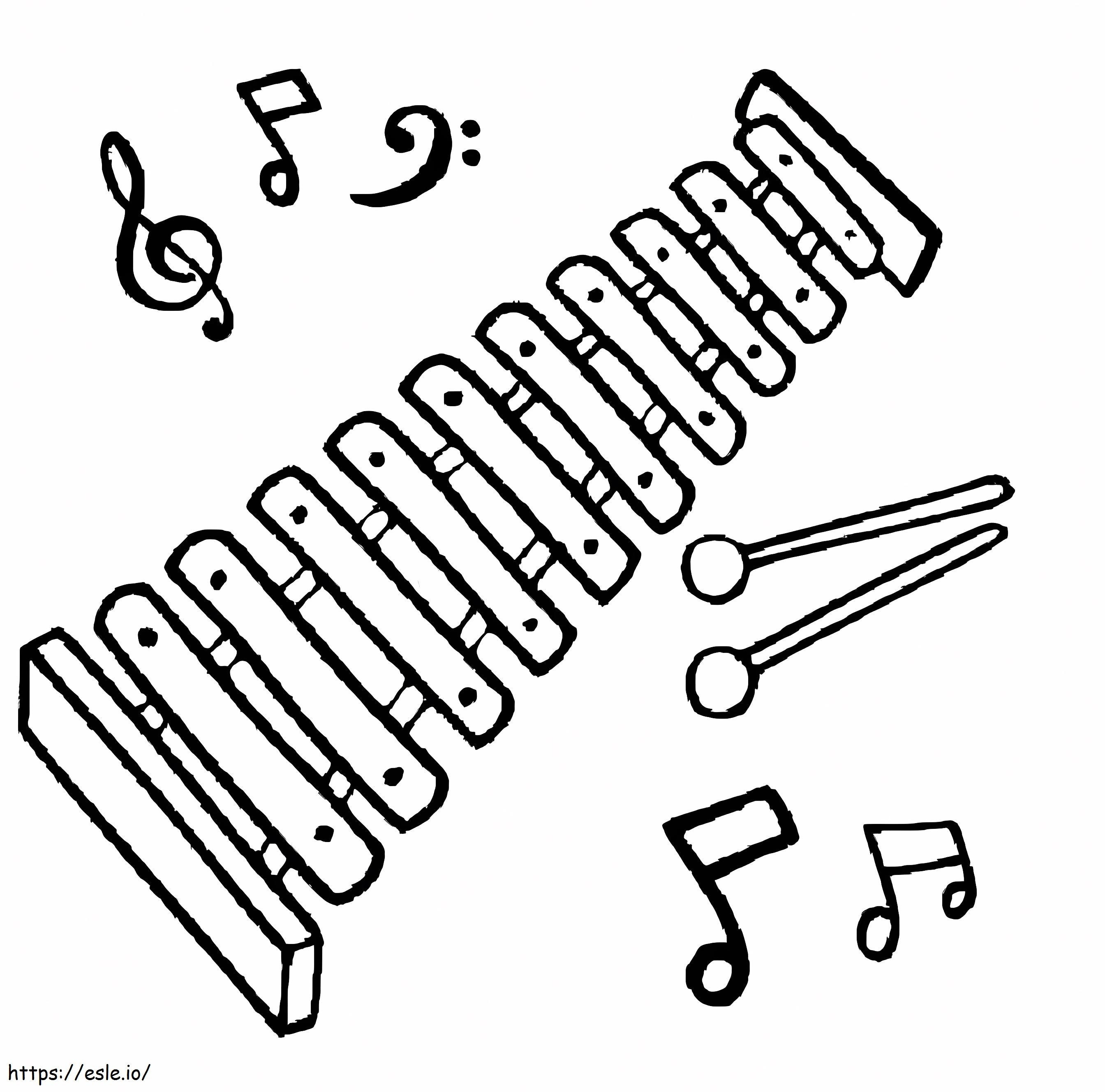Music Xylophone coloring page