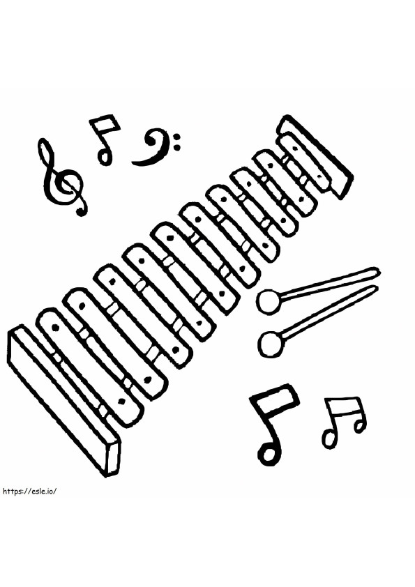 Music Xylophone coloring page
