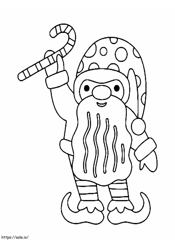 Christmas Gnome 2 coloring page