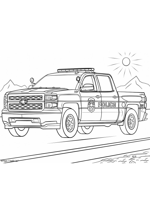 Police Truck Coloring Page coloring page