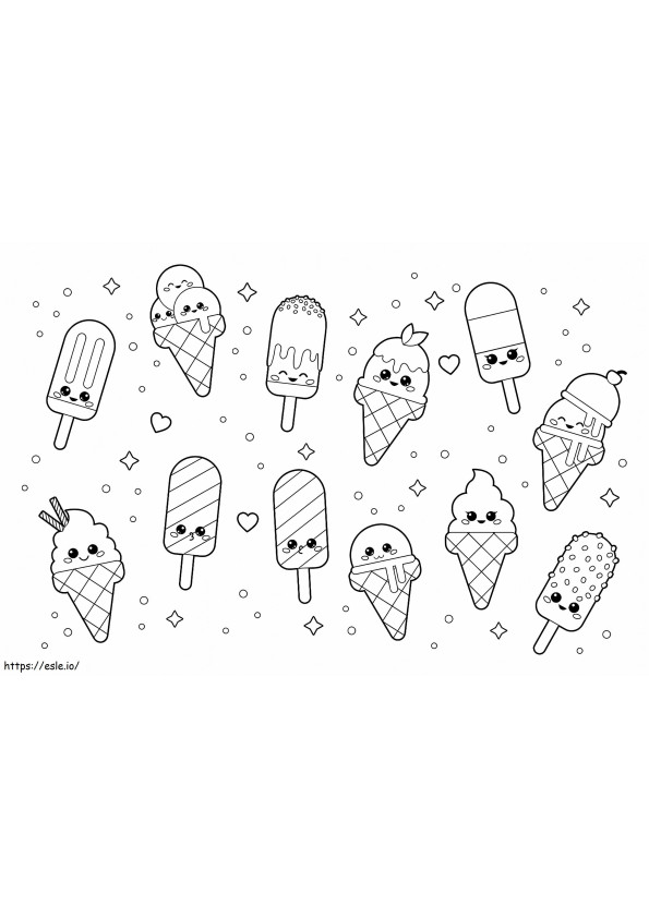 Beautiful Ice Cream coloring page