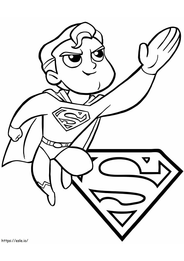 Coloriage Chibi Superman à imprimer dessin