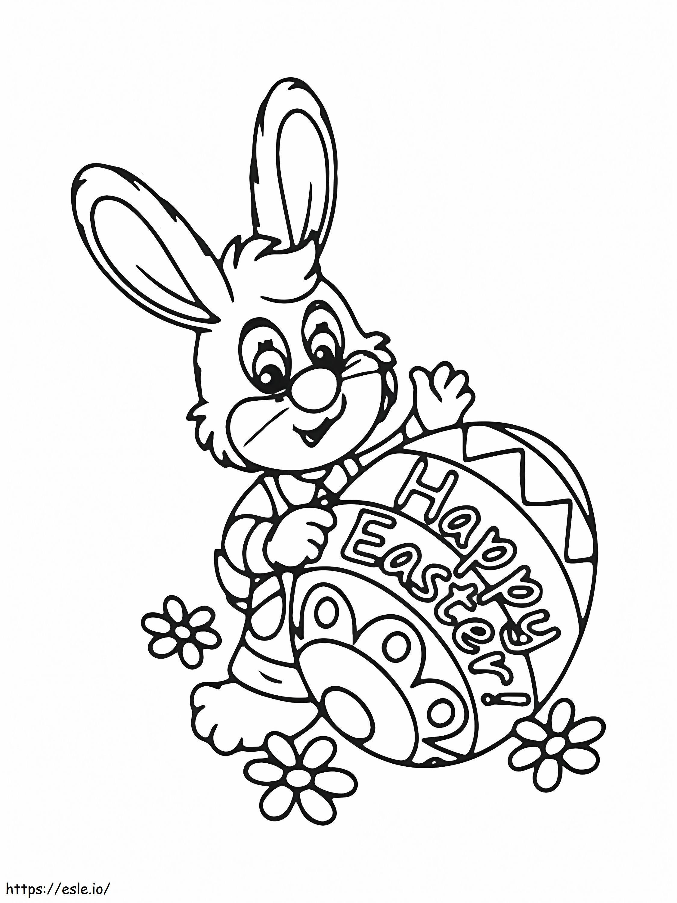 Happy Easter Bunny I Jajko kolorowanka