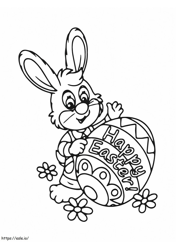 Happy Easter Bunny I Jajko kolorowanka