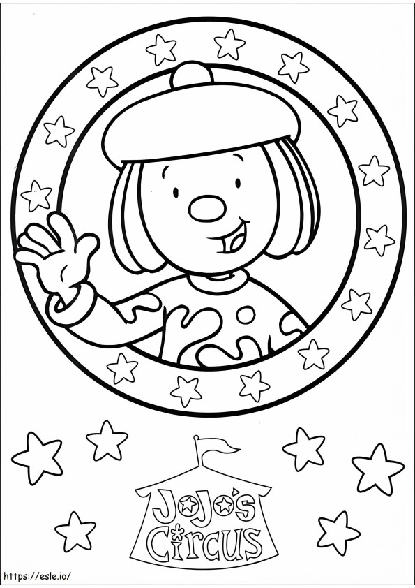 Friendly JoJo Tickle coloring page