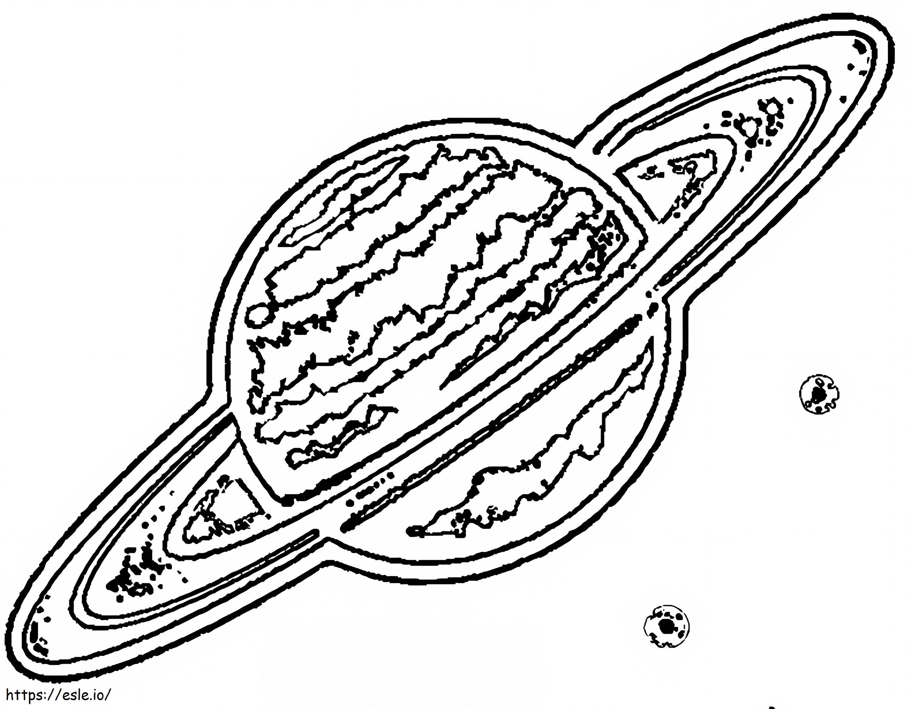 Coloriage Planète Saturne à imprimer dessin