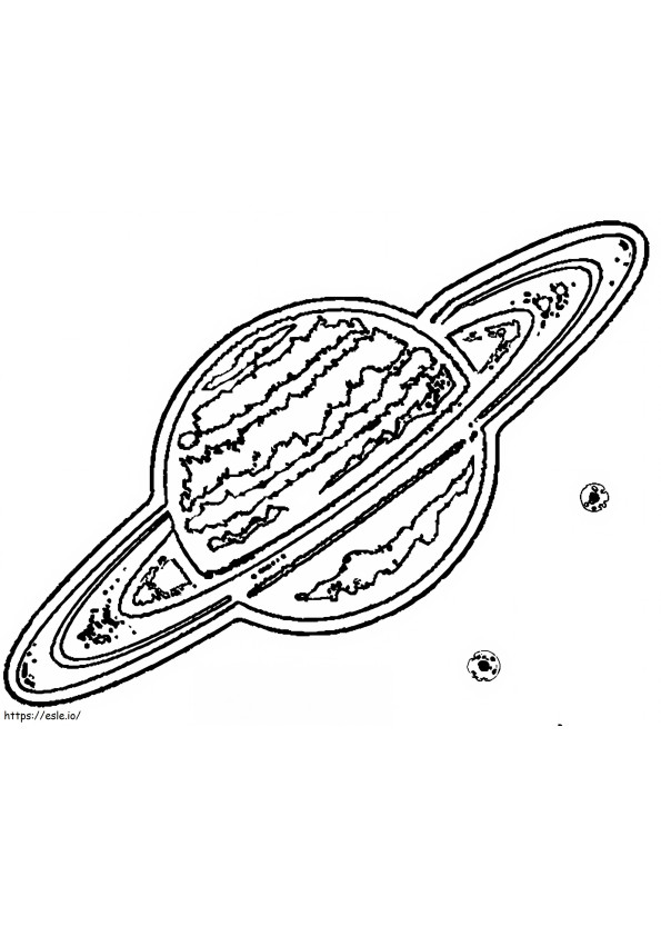 Planeta Saturna kolorowanka