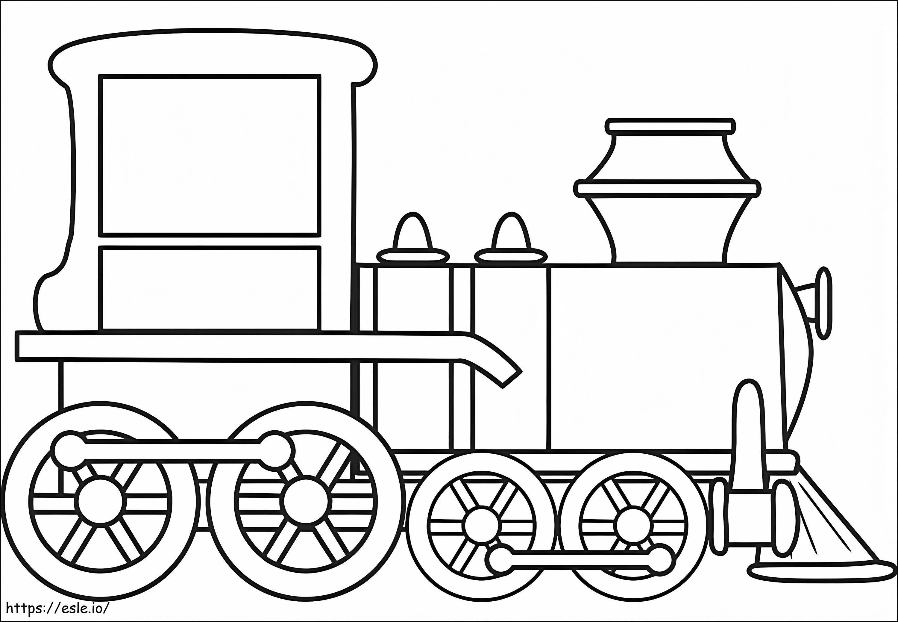 Simple Train coloring page
