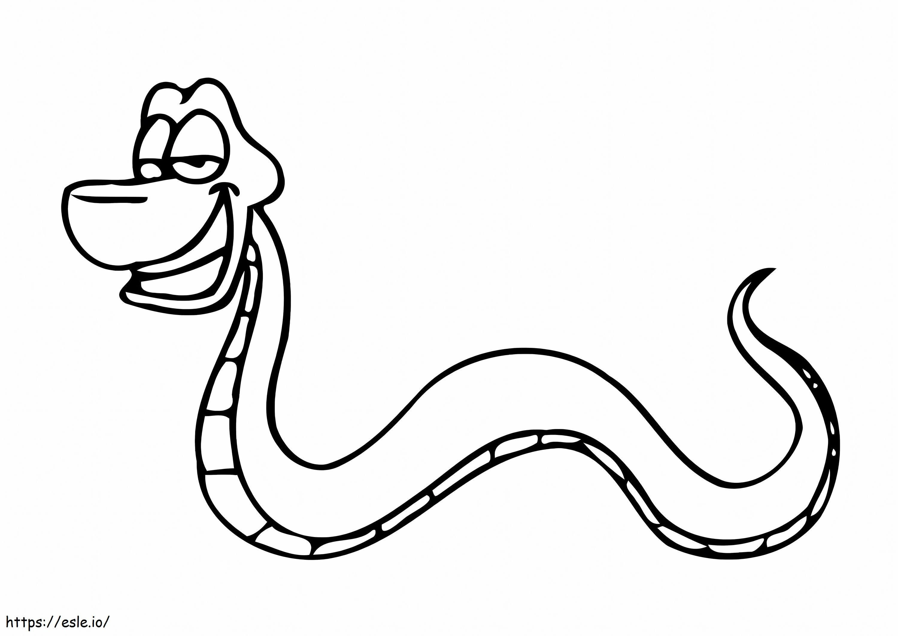 Coloriage Serpent amusant à imprimer dessin