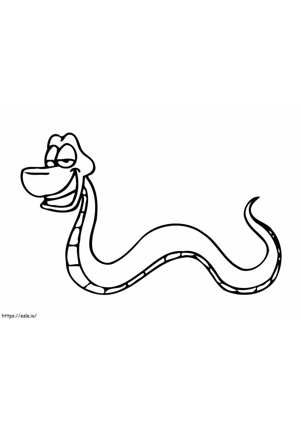 Coloriage Serpent amusant à imprimer dessin