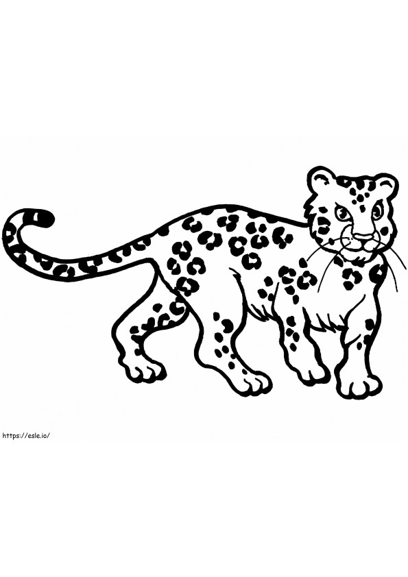 Micul Leopard de colorat