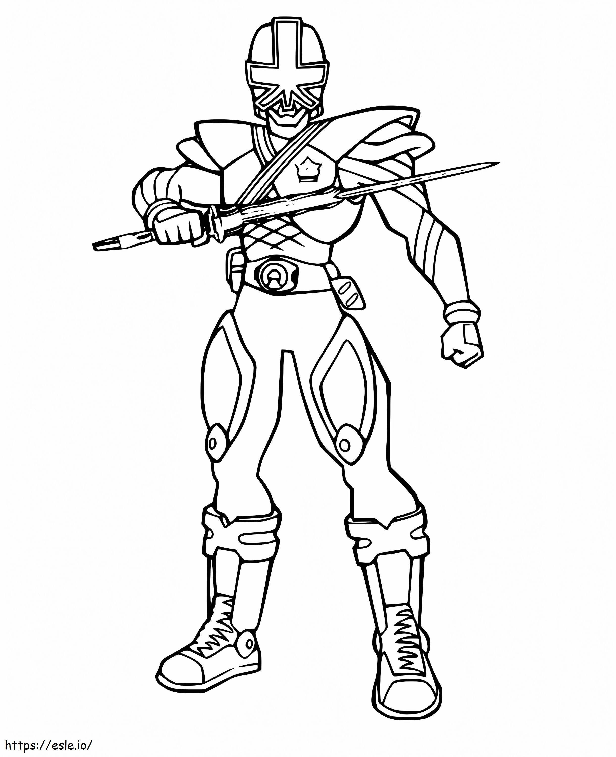Mike Green Samurai Ranger coloring page