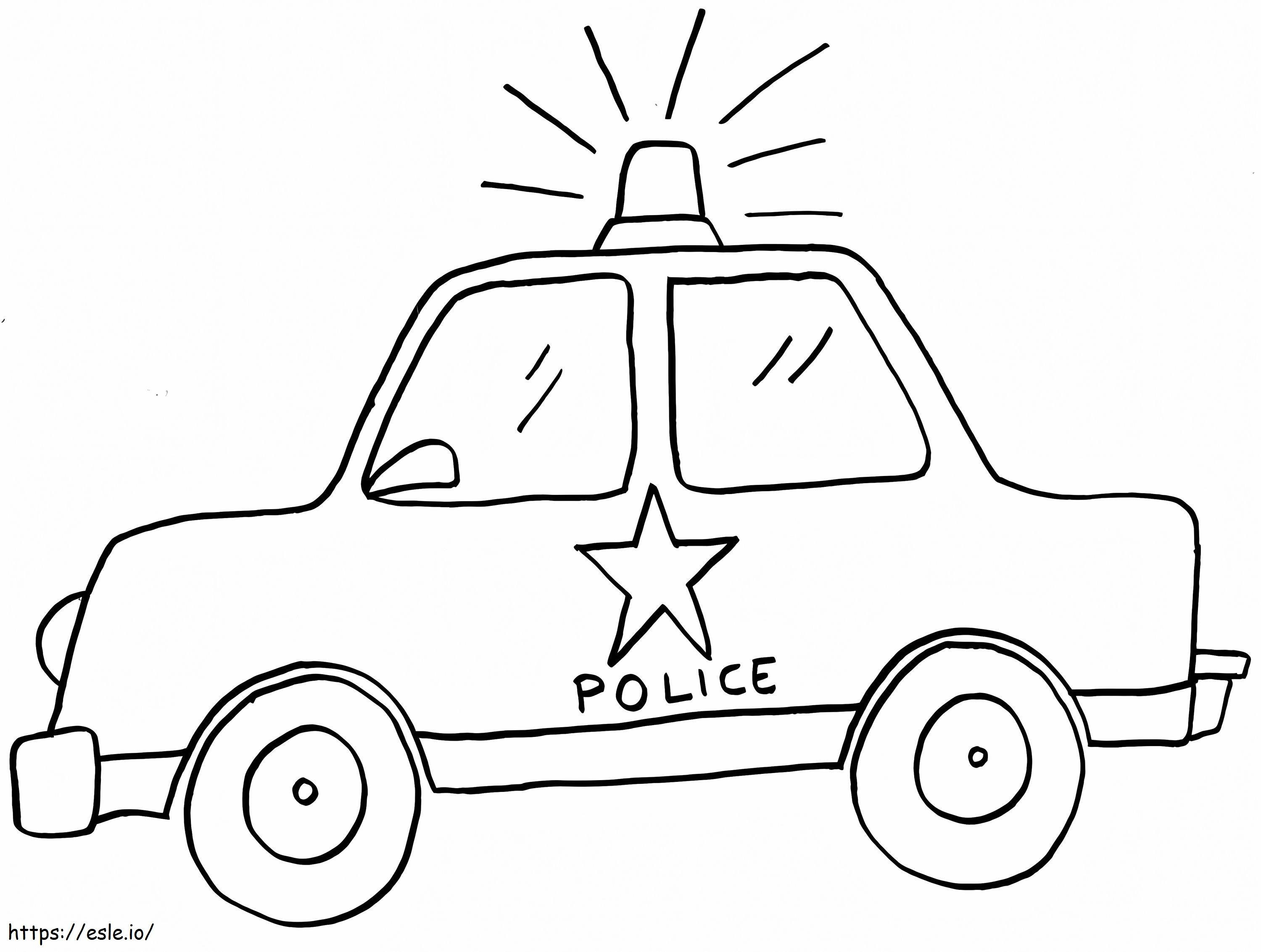 Carro de polícia imprimível para colorir