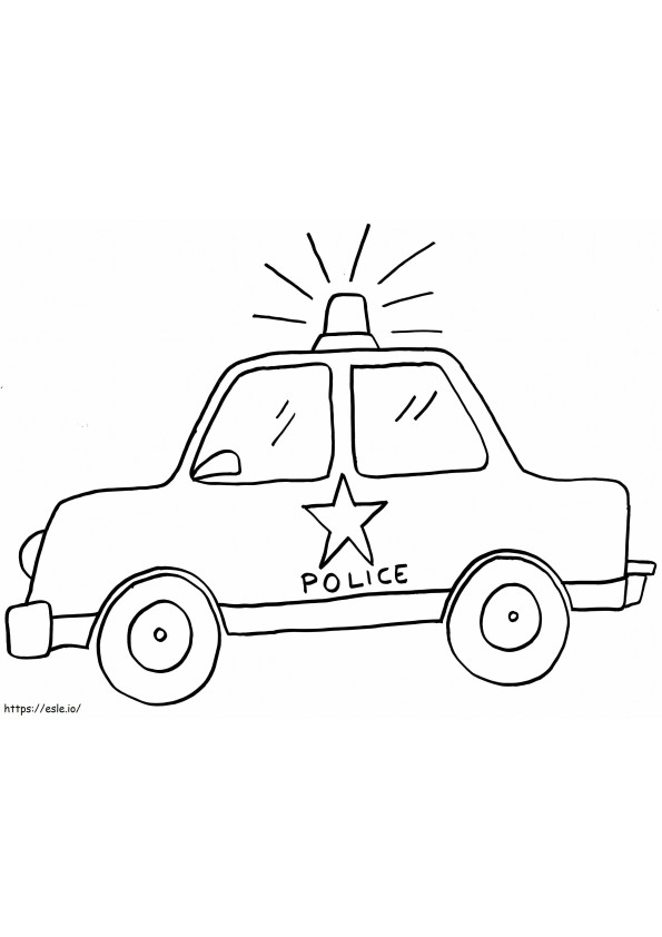 Printable Police Car coloring page