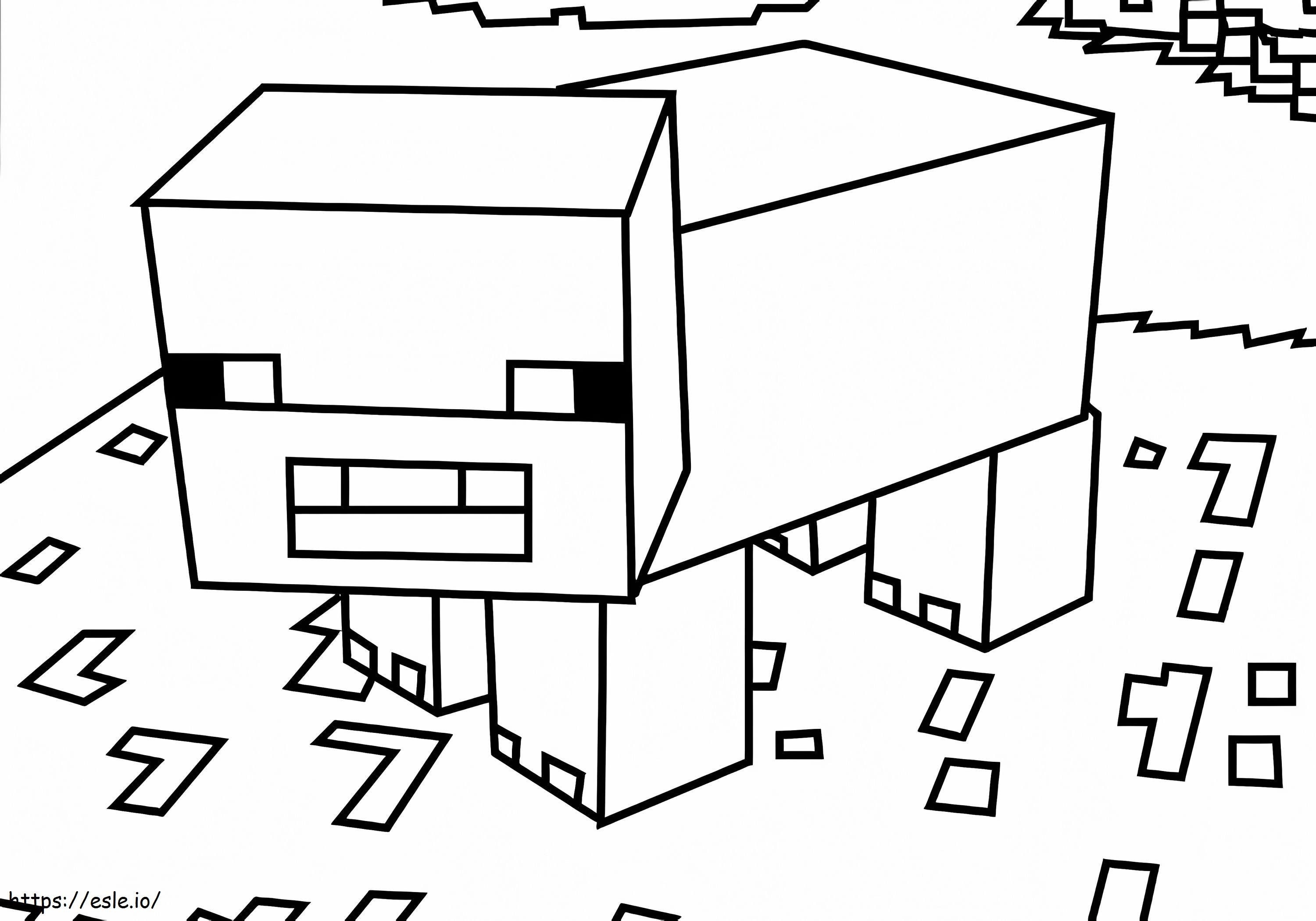 Pig Minecraft coloring page