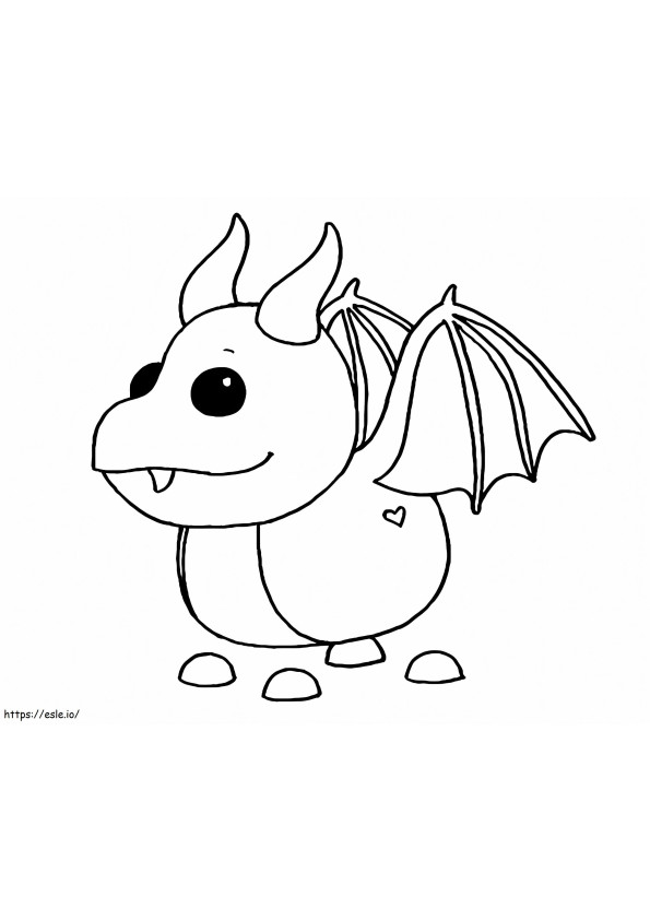 Coloriage Dragon Adopte-moi à imprimer dessin