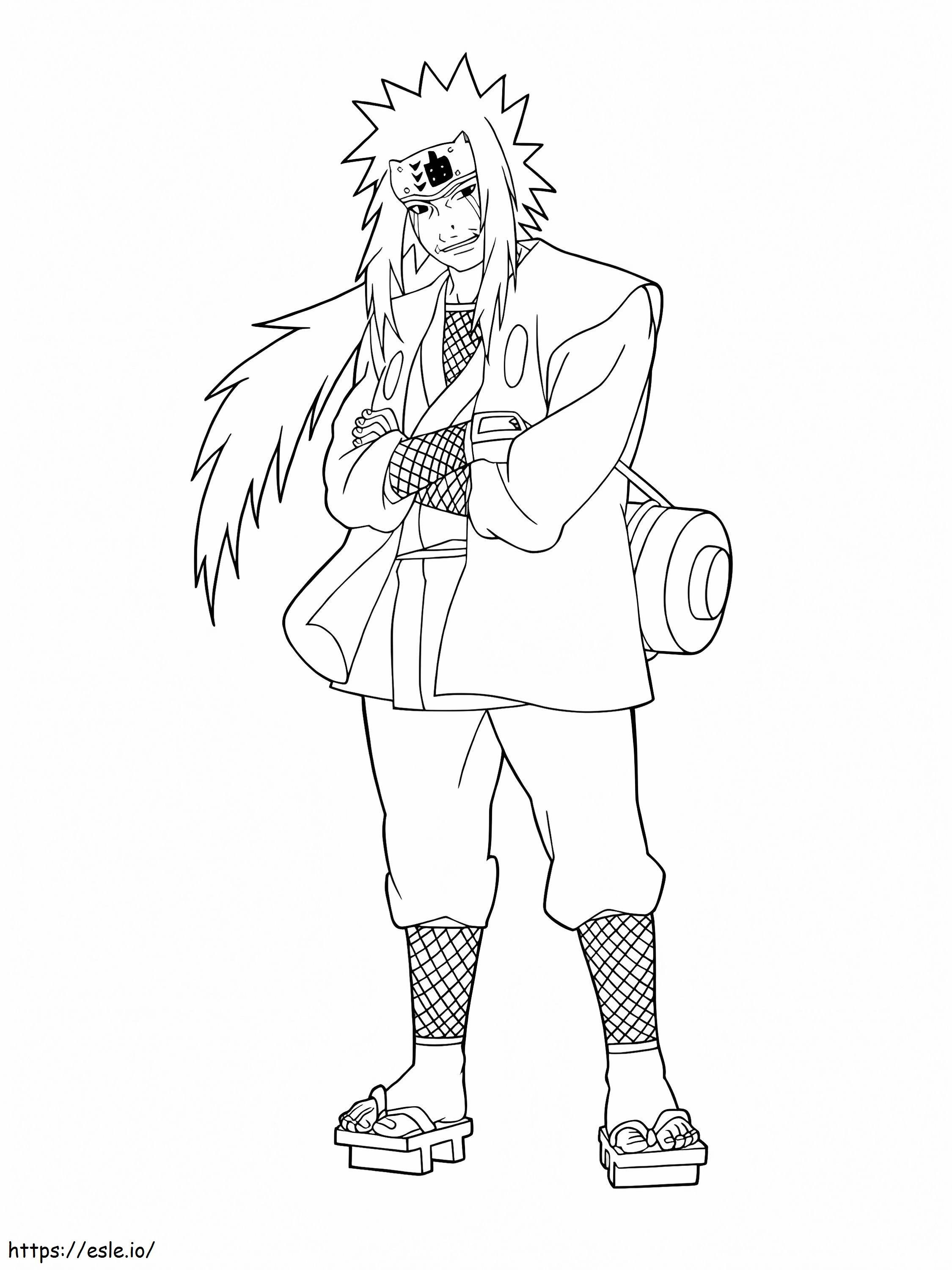  Jiraiya In Naruto A4 da colorare